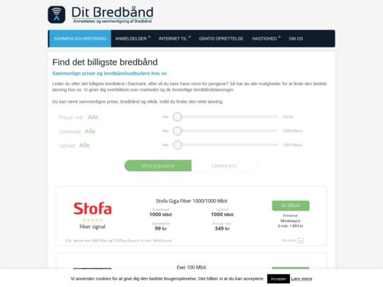 Internet Priser